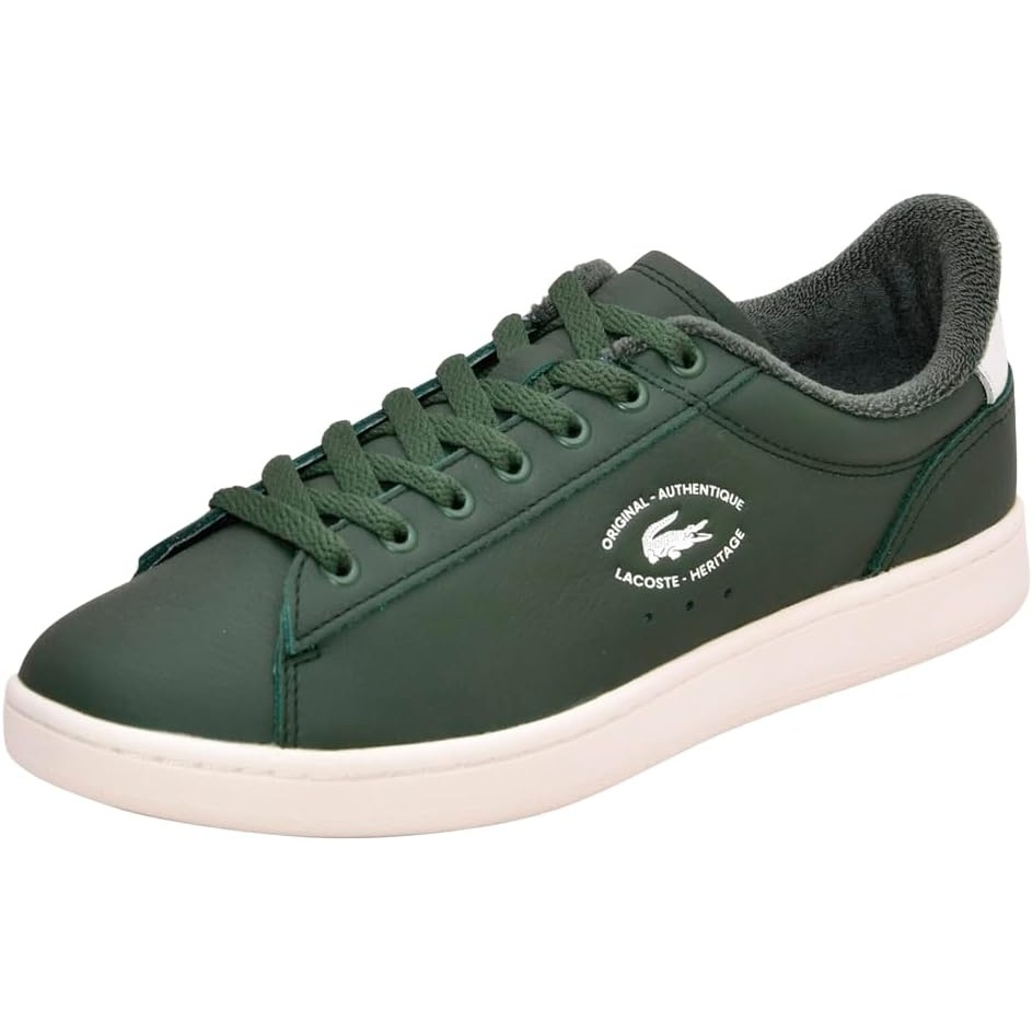 image:imageLacoste Mens Carnaby Set Leather SneakersDk GrnOff Wht