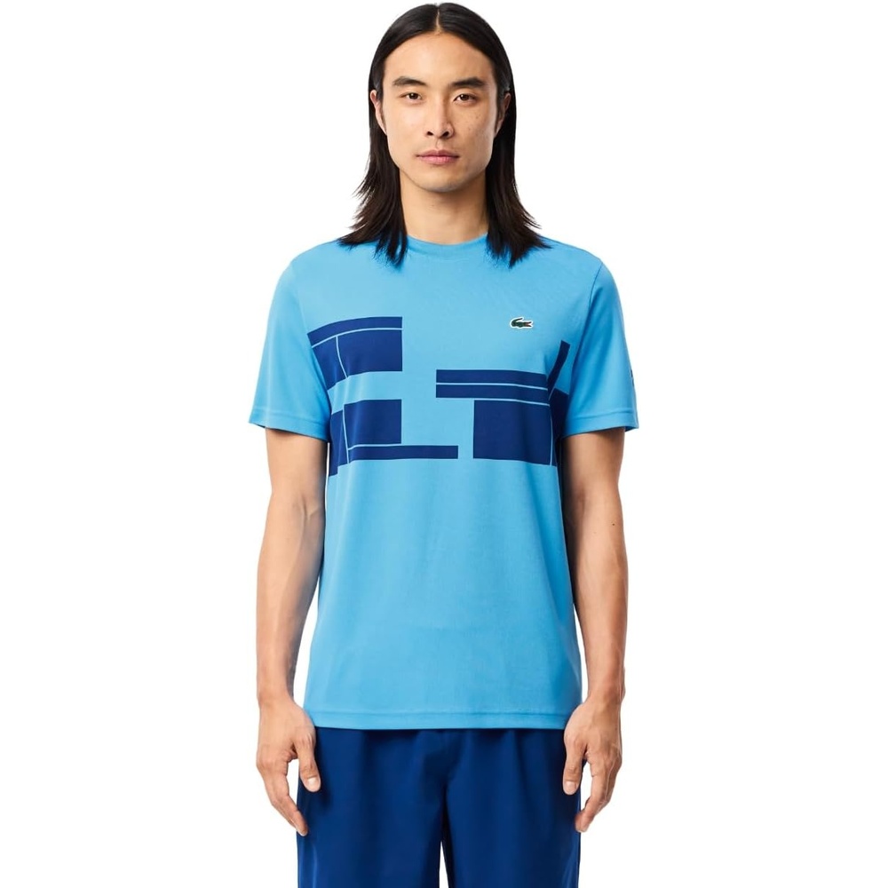image:imageLacoste Mens Lacoste Tennis x Novak Djokovic TshirtArgentine BlueGlobe