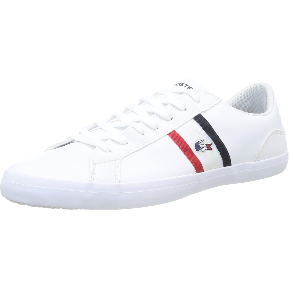 image:imageLacoste Mens Lerond Tri1 Cma ShoeBlanc Wht Nvy Red