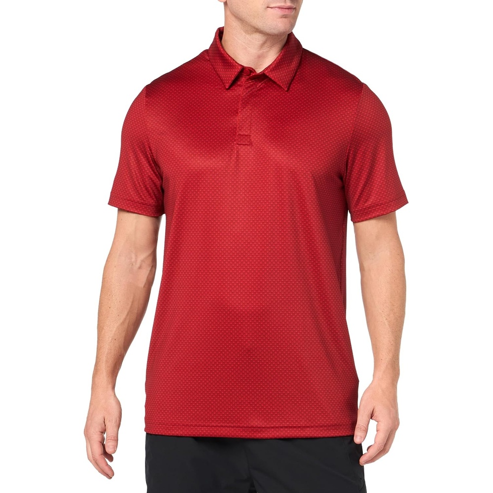 image:imageLacoste Mens Regular Fit UV Protect Collar Logo Golf Polo ShirtOraRedcurrant