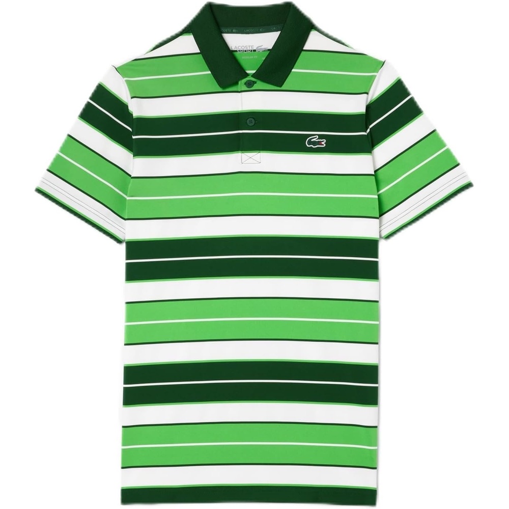 image:imageLacoste Mens Regular Fit UV Protect Collar Logo Golf Polo ShirtSorrelFlourGreen