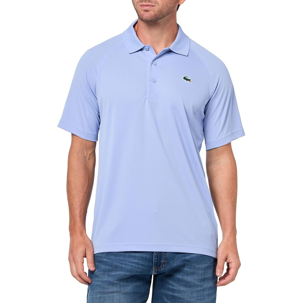 image:imageLacoste Mens Regular Fit UV Protect Golf Polo ShirtDelphinium