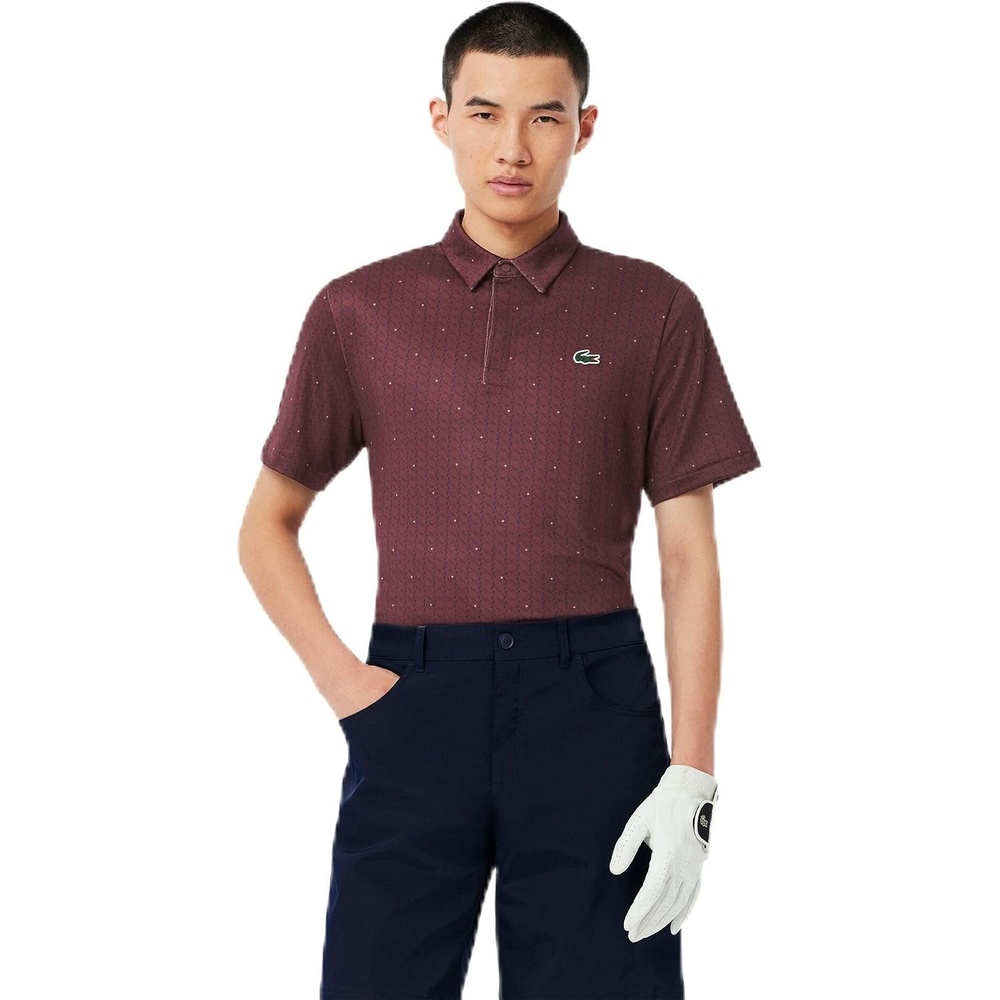 image:imageLacoste Mens Regular Fit UV Protect Golf Polo ShirtExpressoNavy Blue