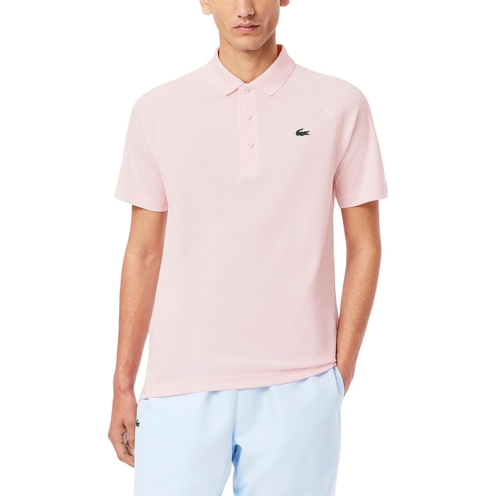 image:imageLacoste Mens Regular Fit UV Protect Golf Polo ShirtFlamingo