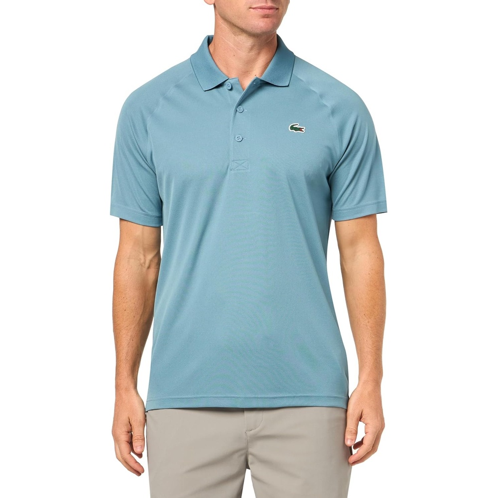 image:imageLacoste Mens Regular Fit UV Protect Golf Polo ShirtLimestone