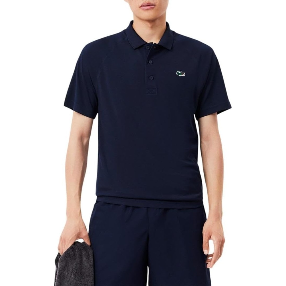 image:imageLacoste Mens Regular Fit UV Protect Golf Polo ShirtNavy Blue