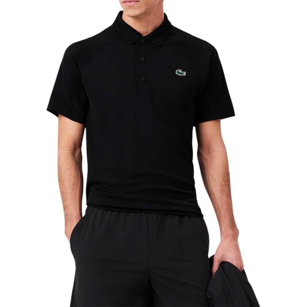 image:imageLacoste Mens Regular Fit UV Protect Golf Polo ShirtNew Black