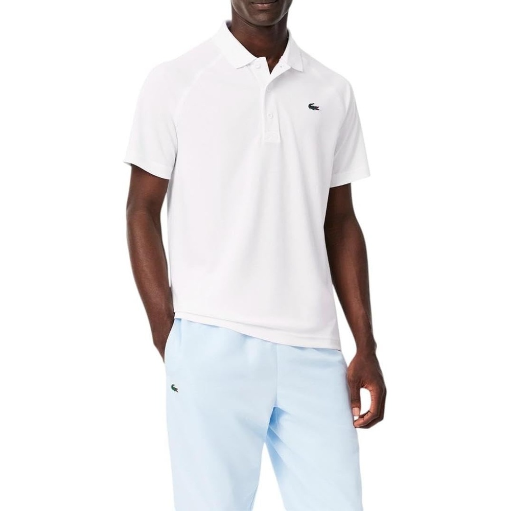 image:imageLacoste Mens Regular Fit UV Protect Golf Polo ShirtNew White