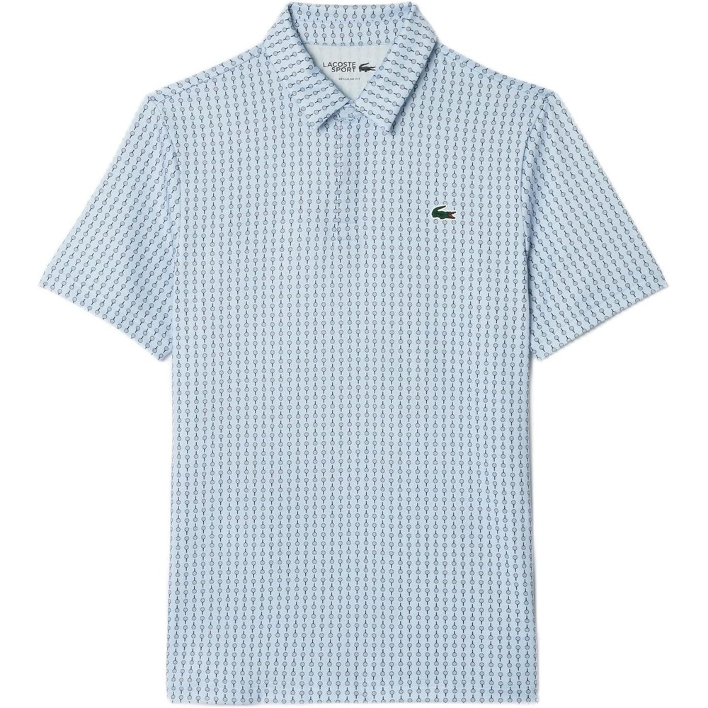 image:imageLacoste Mens Regular Fit UV Protect Golf Polo ShirtPhoenix BlueWhite
