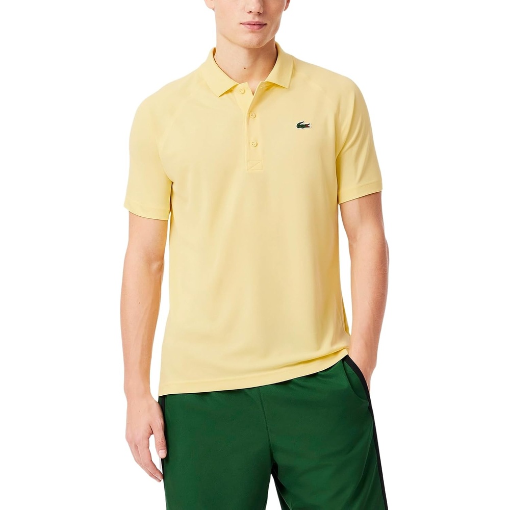 image:imageLacoste Mens Regular Fit UV Protect Golf Polo ShirtYellow