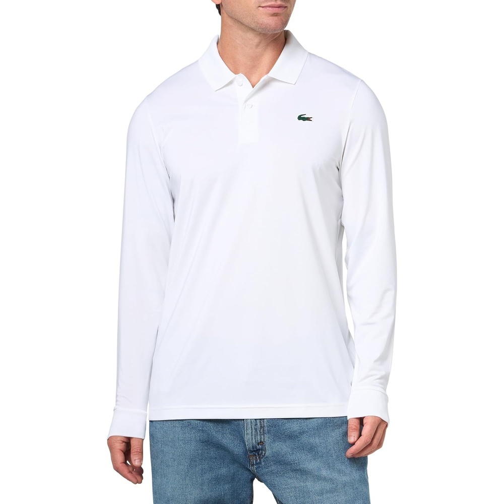 image:imageLacoste Mens Regular Fit Ultra Dry Golf Polo ShirtWhiteWhite