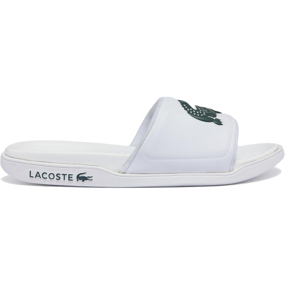 image:imageLacoste Mens Serve Slide Dual SandalWhite Dark Green