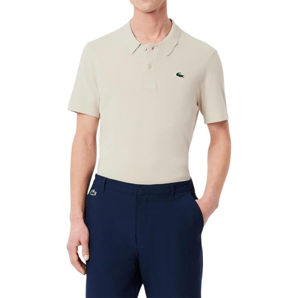 image:imageLacoste Mens Short Sleeved Polo Collar Golf SweaterMarten Beige