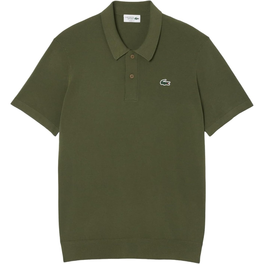image:imageLacoste Mens Short Sleeved Polo Collar Golf SweaterOlive