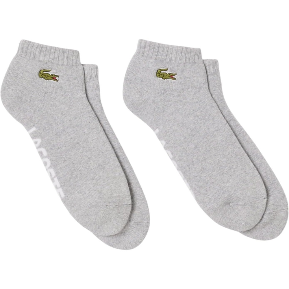 image:imageLacoste Mens Sport 2pack Sport SocksGrey Chine