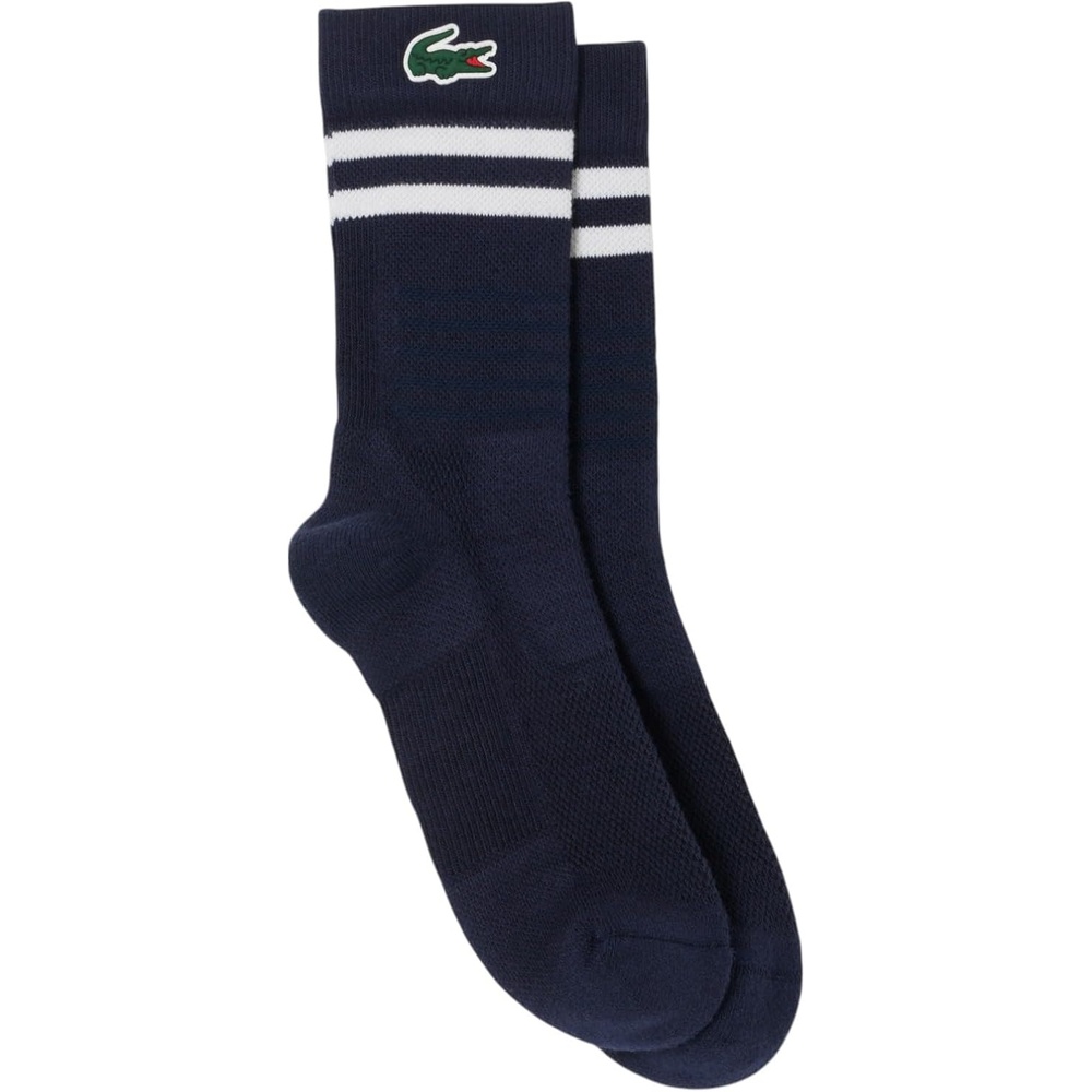 image:imageLacoste Mens Sport Breathable Cotton Sport SocksNavy Blue White
