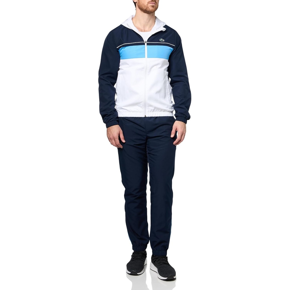 image:imageLacoste Mens Sport Diamond Taffeta Sport TracksuitNavy BlueWhiteArgentine Blue