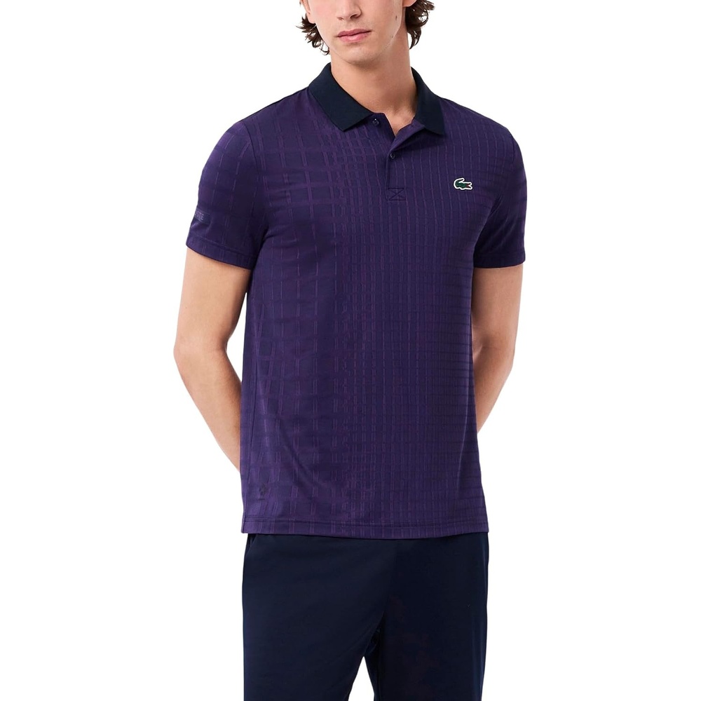 image:imageLacoste Mens Tennis X Daniil Medvedev PoloNavy BlueCossak Purple