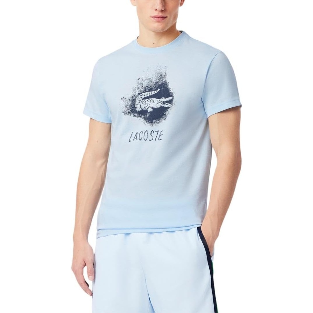 image:imageLacoste Mens Ultra Dry Graphic TShirtBaby Blue