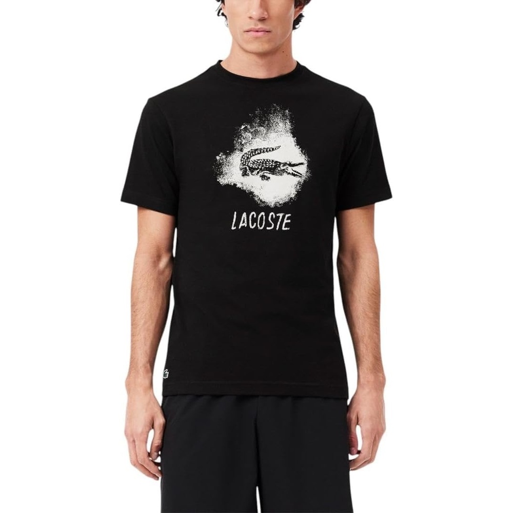 image:imageLacoste Mens Ultra Dry Graphic TShirtBlack