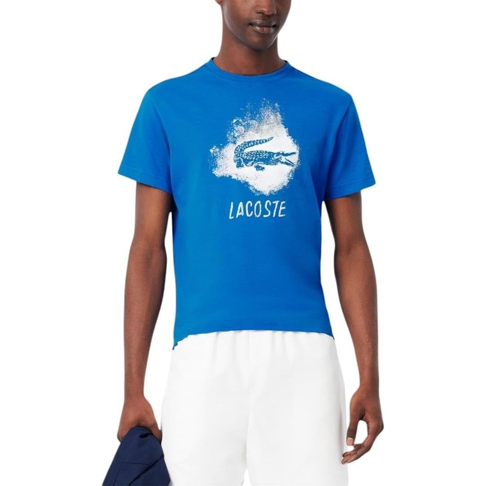 image:imageLacoste Mens Ultra Dry Graphic TShirtGipsy Blue