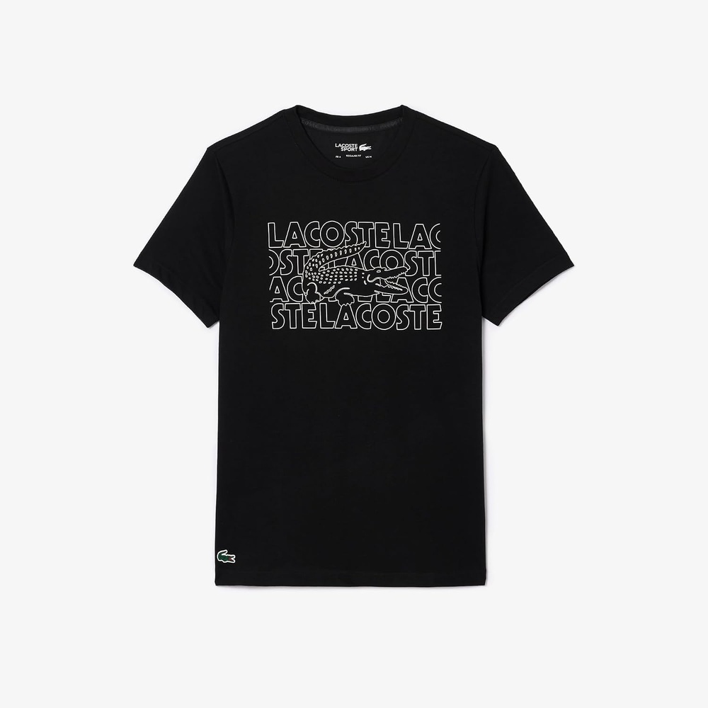 image:imageLacoste Mens Ultra Dry Printed TShirtBlack