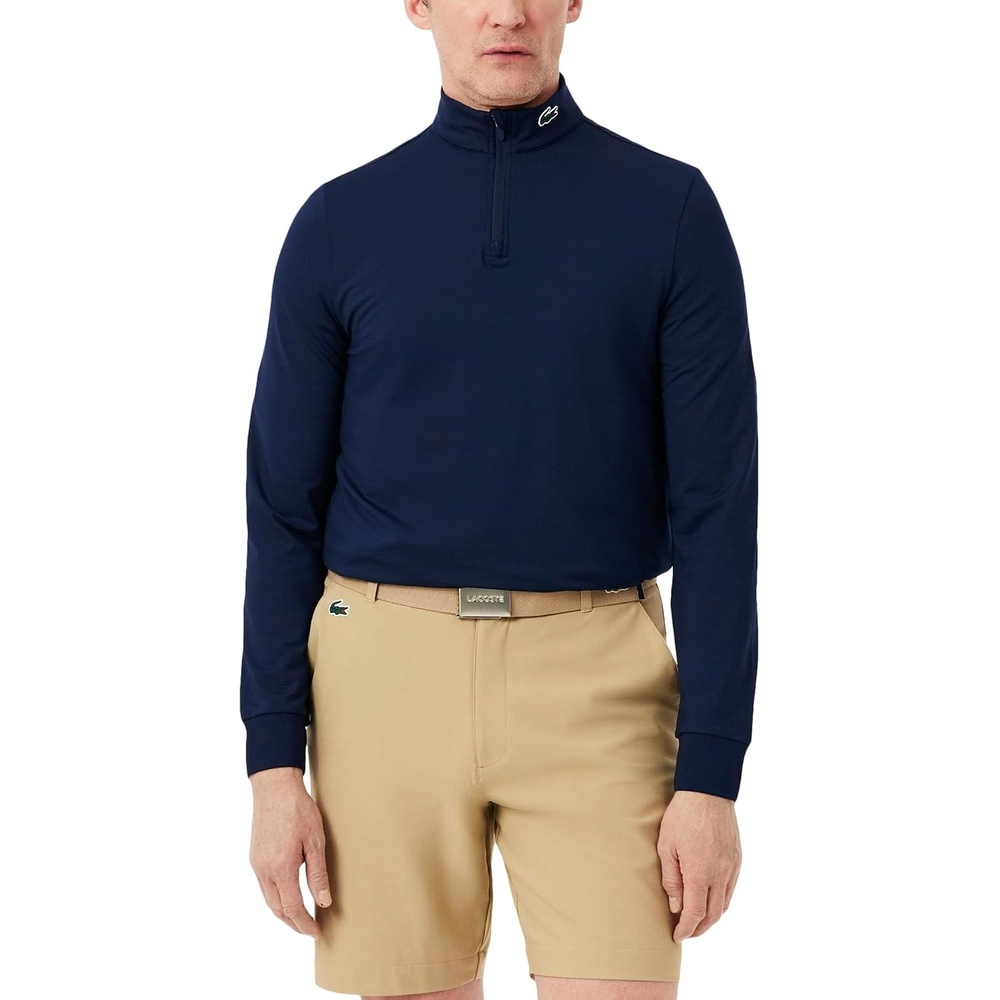 image:imageLacoste Mens Ultra Dry Stretch Golf SweatshirtNavy Blue