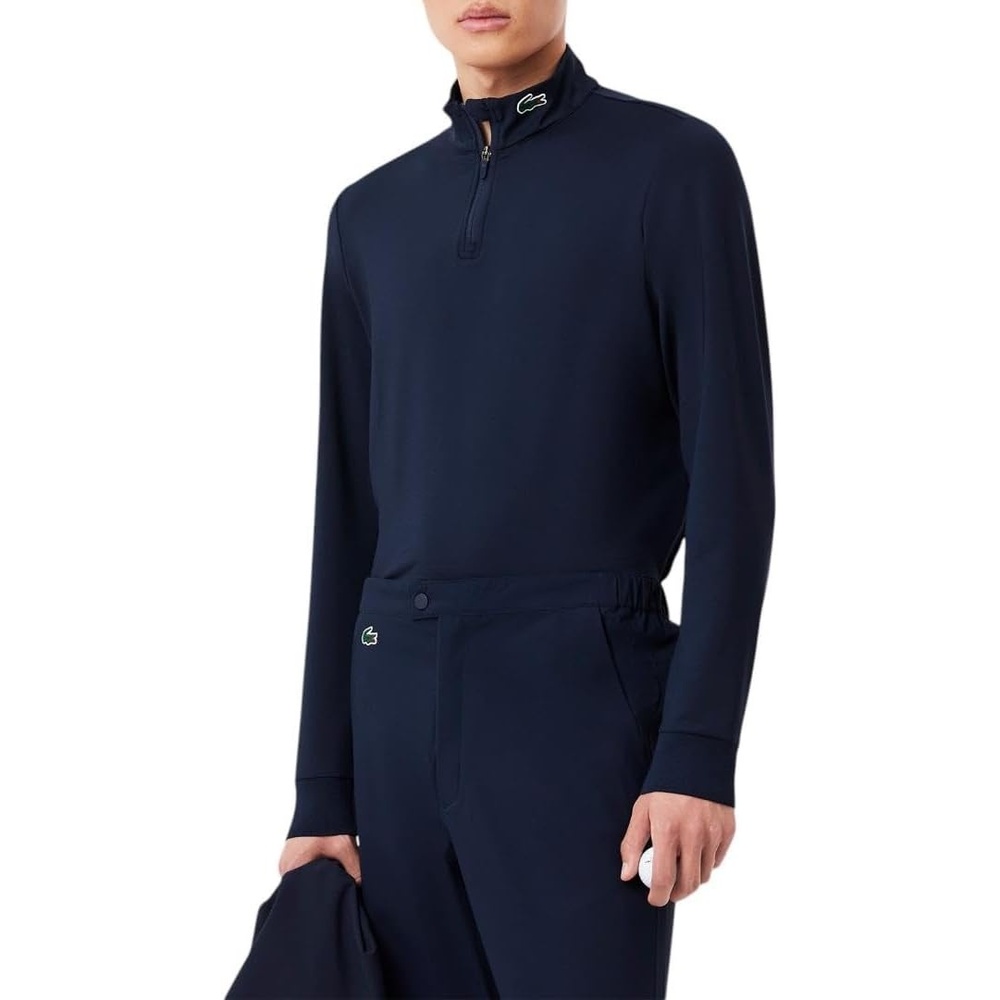 image:imageLacoste Mens Ultra Dry Stretch Golf SweatshirtNavy BlueNavy Blue