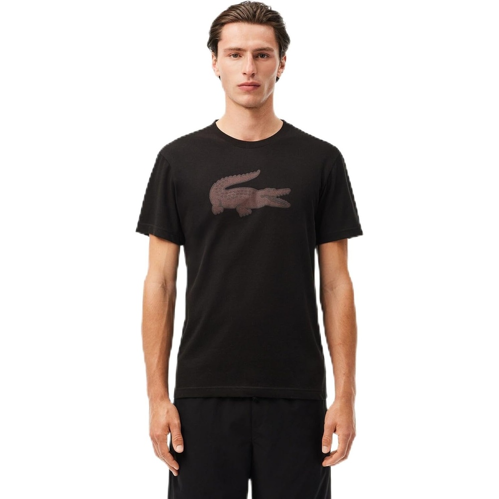 image:imageLacoste Mens Ultra Dry XXL Logo Sport TshirtBlackExpresso