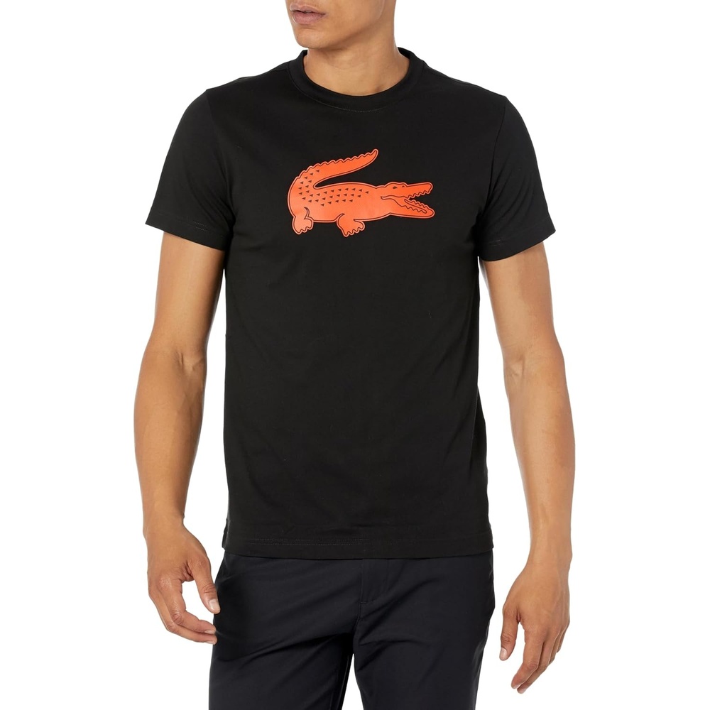 image:imageLacoste Mens Ultra Dry XXL Logo Sport TshirtBlackSunrise
