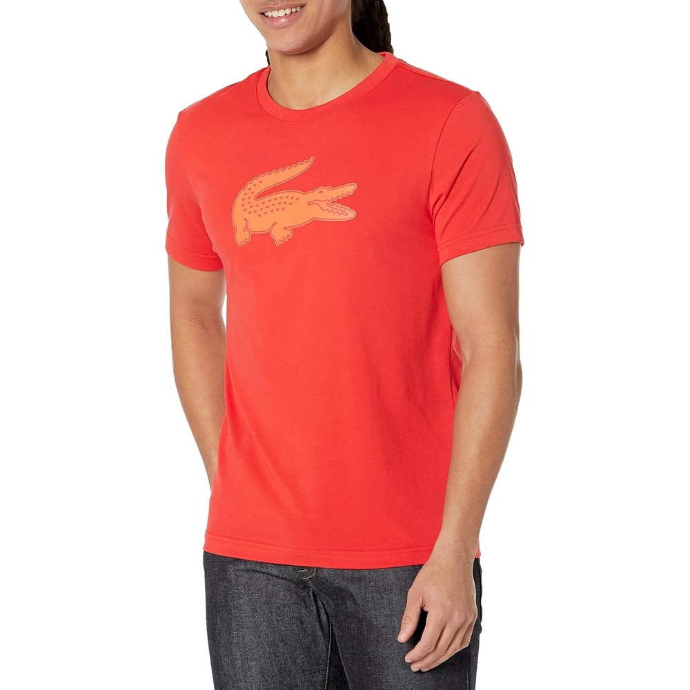 image:imageLacoste Mens Ultra Dry XXL Logo Sport TshirtCorridaFlashy Orange