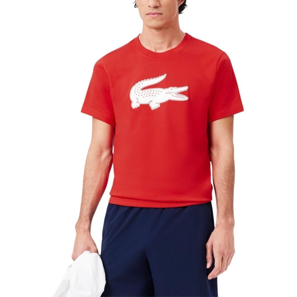 image:imageLacoste Mens Ultra Dry XXL Logo Sport TshirtGrenadineWhite