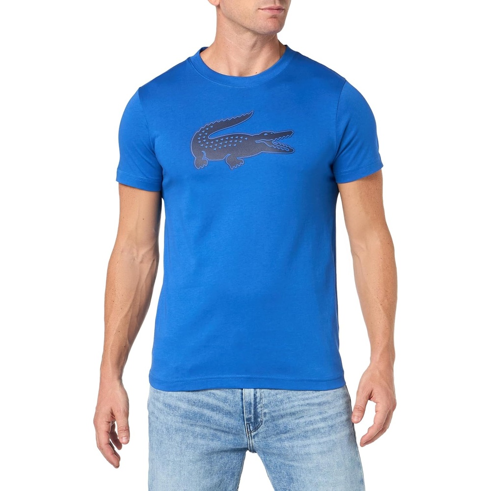 image:imageLacoste Mens Ultra Dry XXL Logo Sport TshirtLadigueNavy Blue