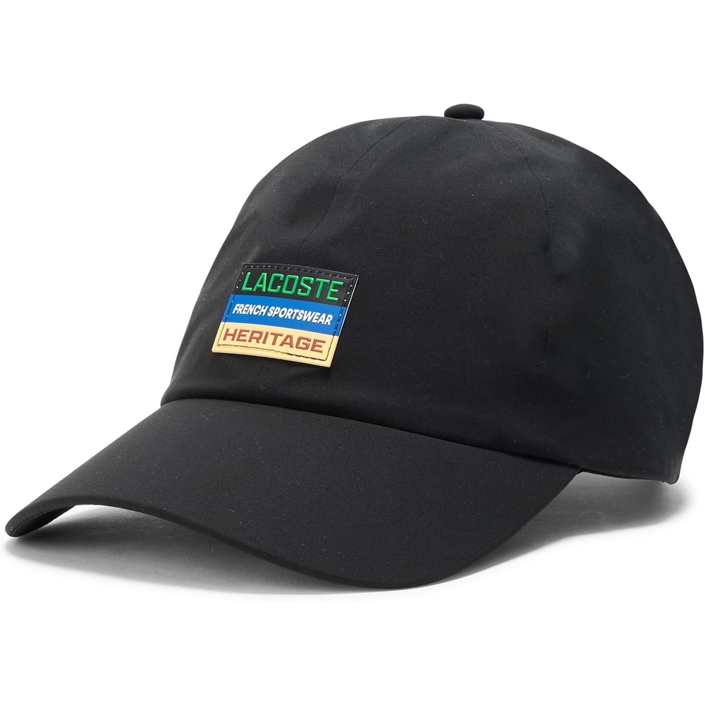 image:imageLacoste Unisex Baseball Hat WFrench Sportswear Landscape Graphic Across The Front Black One Size