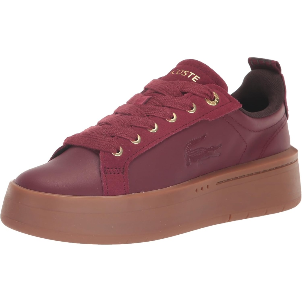 image:imageLacoste Womens Carnaby Platform SneakersBurgundyGum