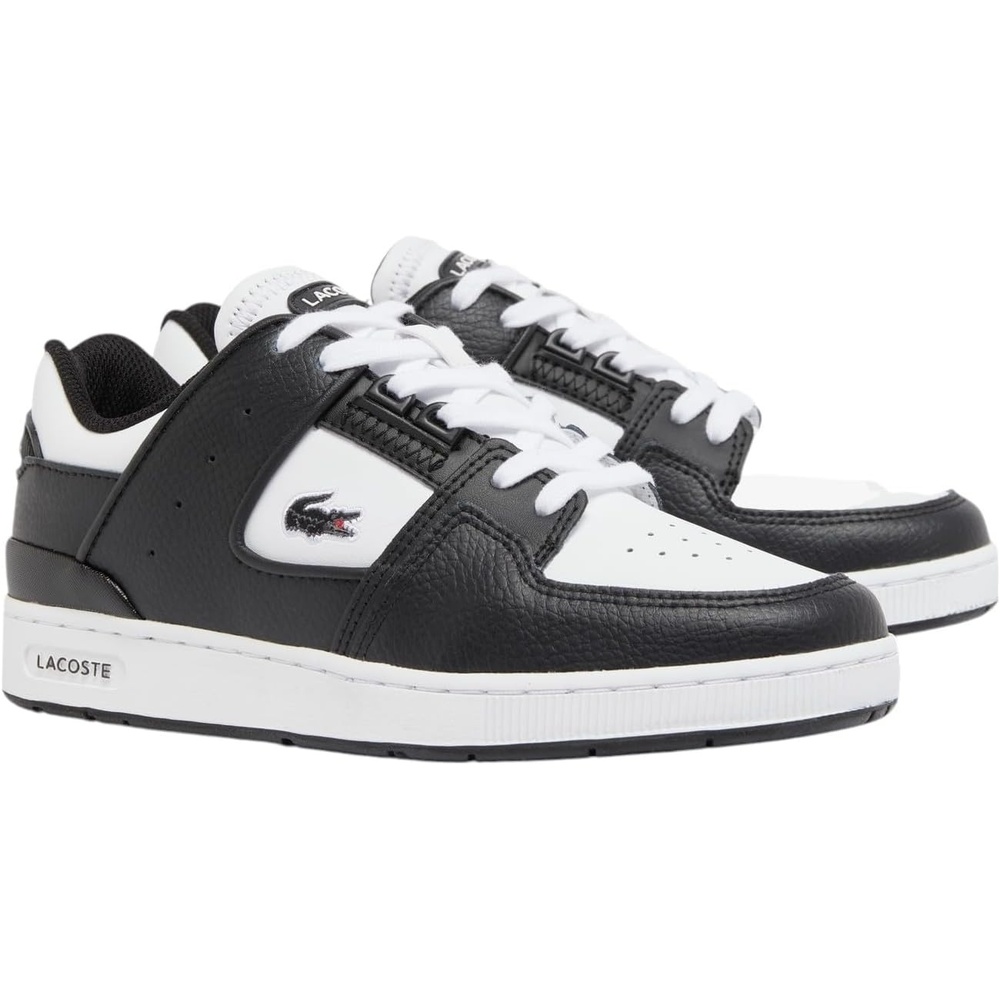 image:imageLacoste Womens Court Cage Leather SneakersBlackWhite