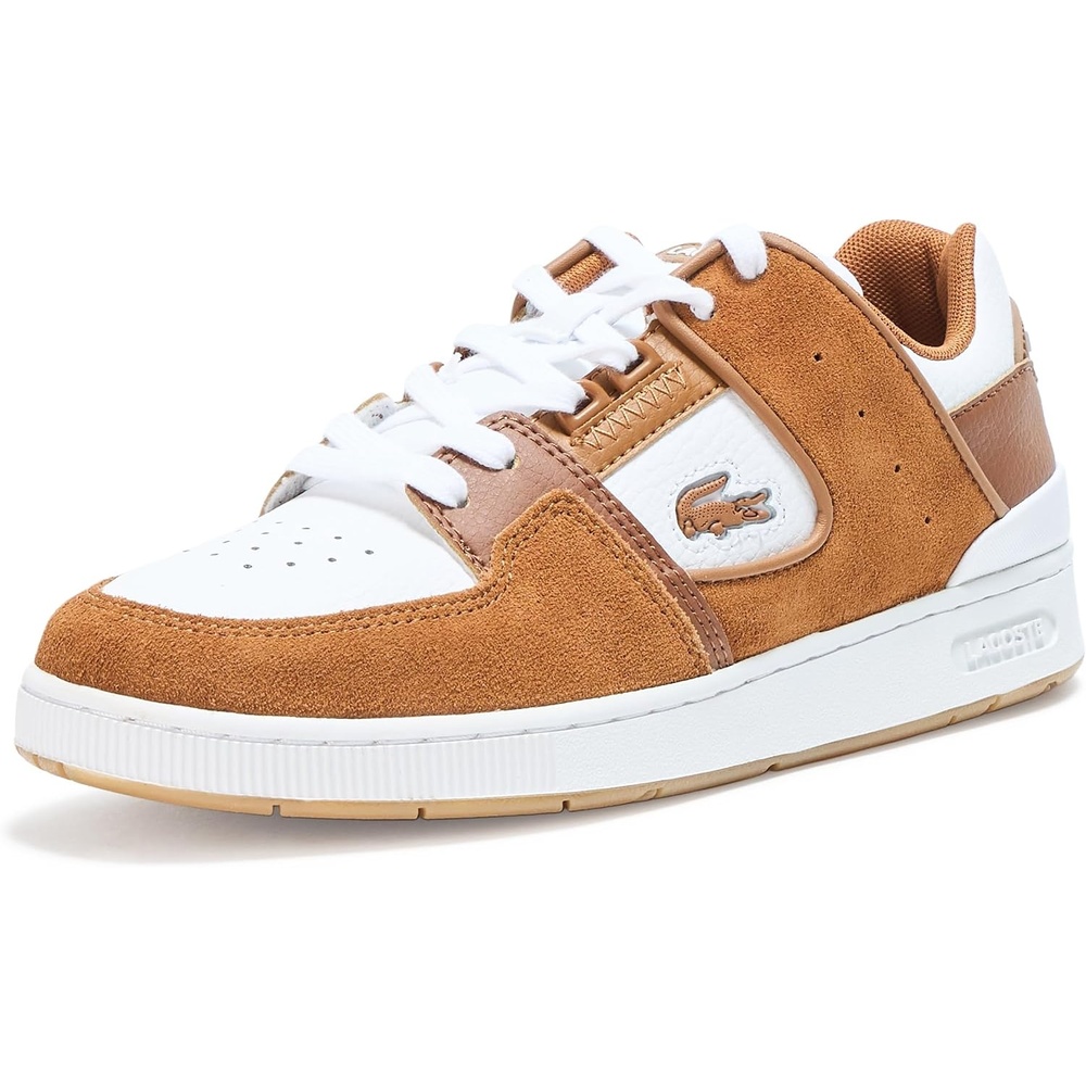 image:imageLacoste Womens Court Cage Leather SneakersBrown White