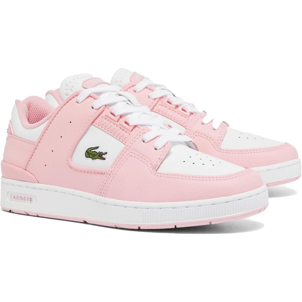 image:imageLacoste Womens Court Cage Leather SneakersLight Pink White
