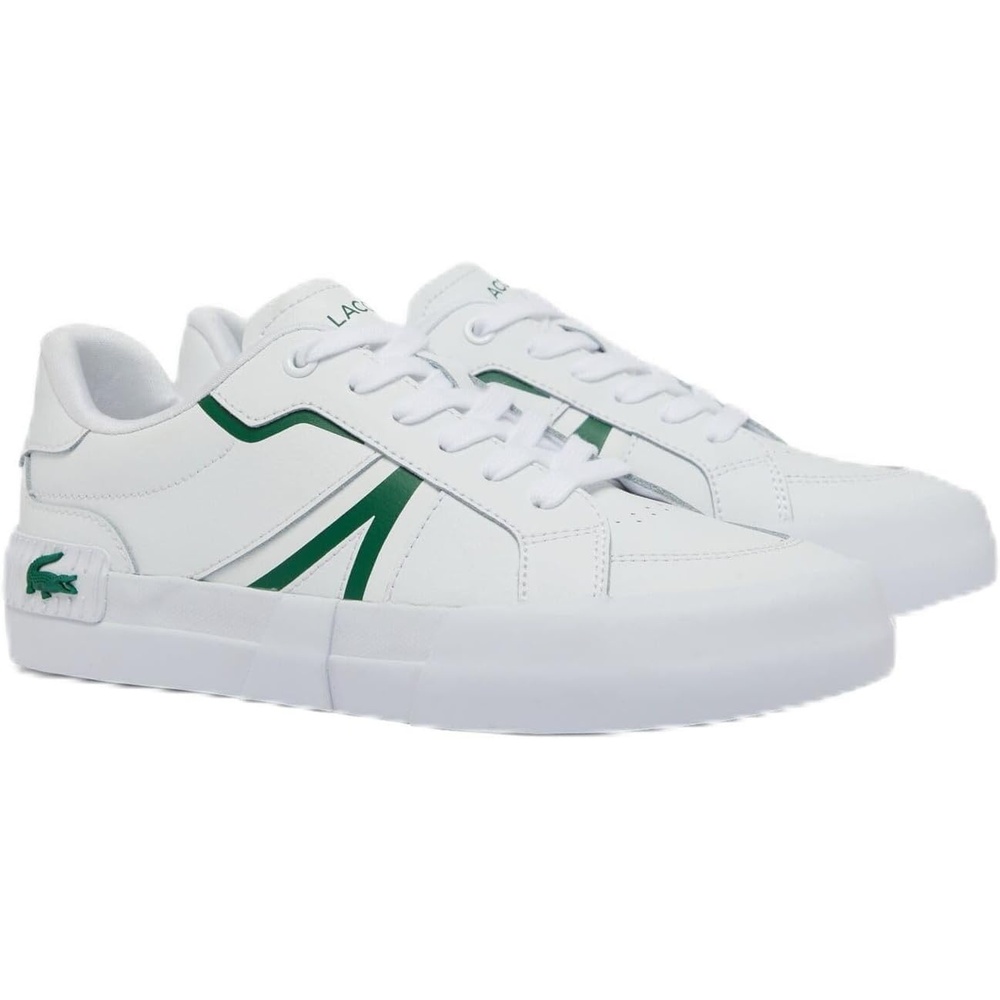 image:imageLacoste Womens L004 Canvas TrainersWhiteGreen