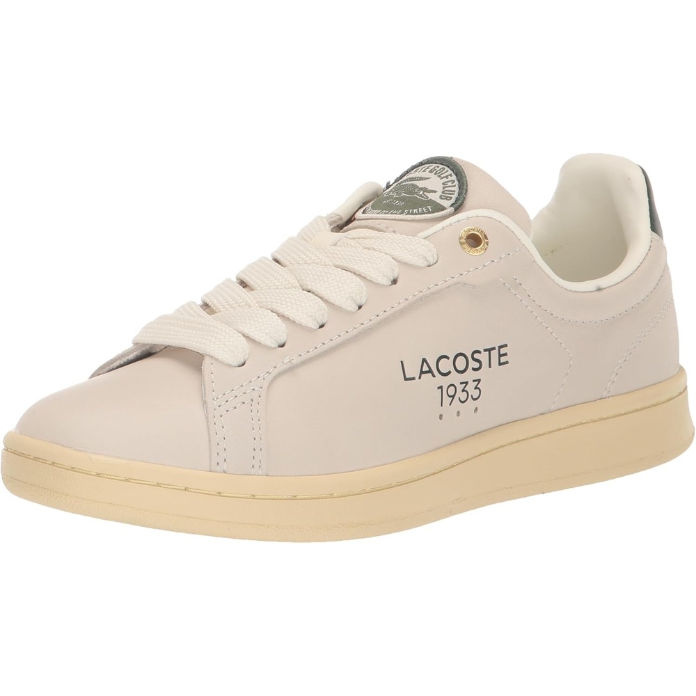 image:imageLacoste Womens Lacoste Carnaby Leather TrainersOff WhiteLight Yellow