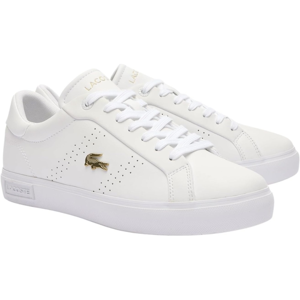 image:imageLacoste Womens Powercourt SneakersWhiteGold