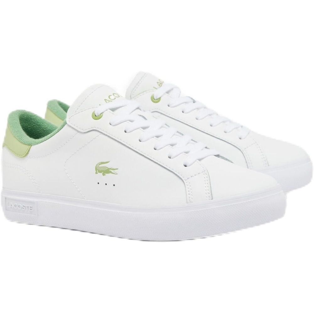 image:imageLacoste Womens Powercourt SneakersWhtLt Grn