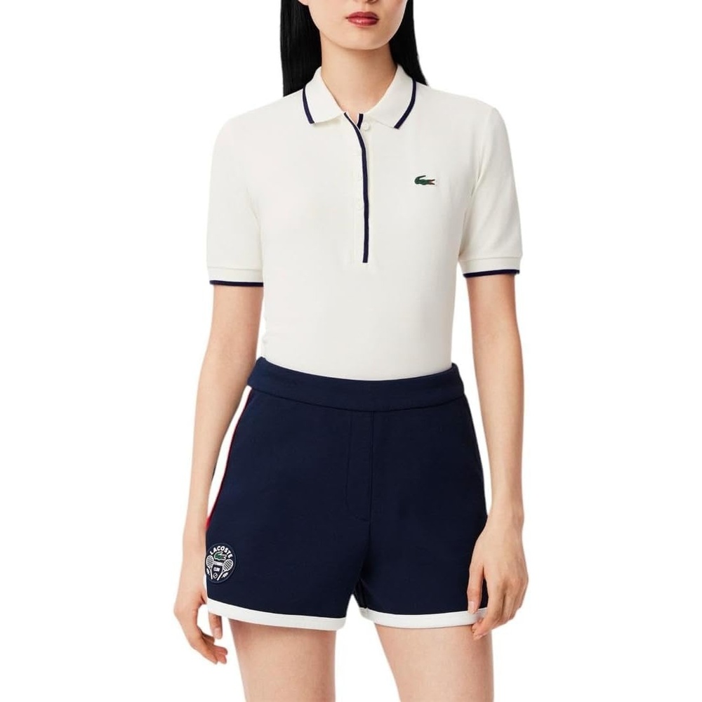 image:imageLacoste Womens Sport Regular Fit Tennis Heat Regulating Polo ShirtFlourNavy Blue