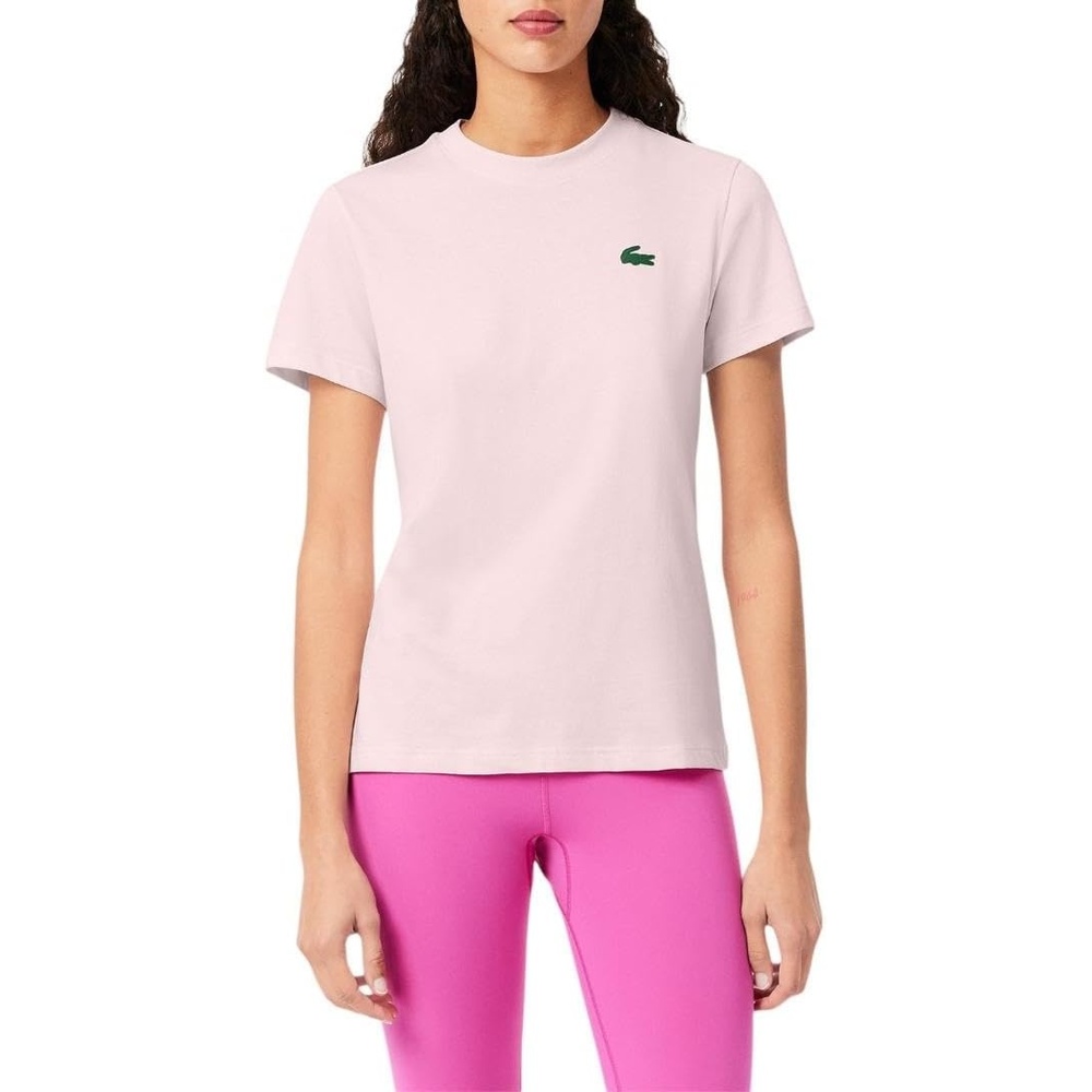 image:imageLacoste Womens Sport Ultra Dry Technical Cotton Sport TShirtFlamingo