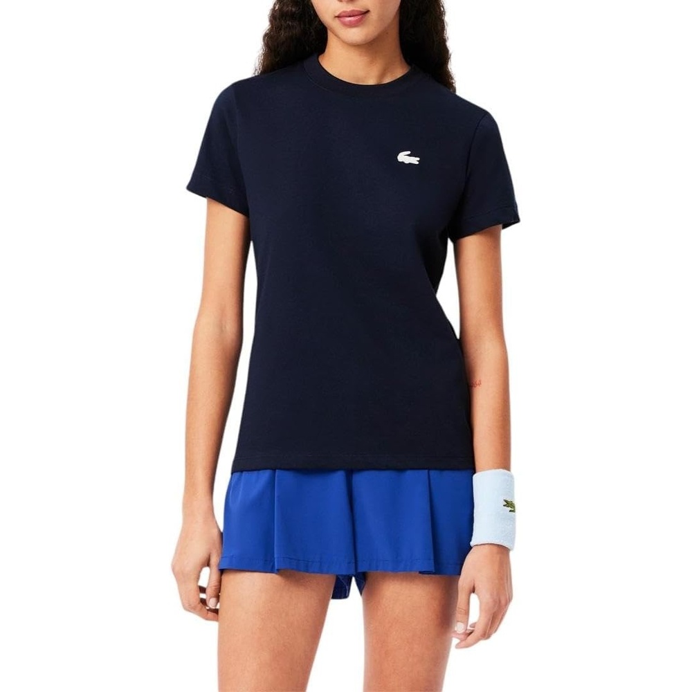 image:imageLacoste Womens Sport Ultra Dry Technical Cotton Sport TShirtNavy Blue
