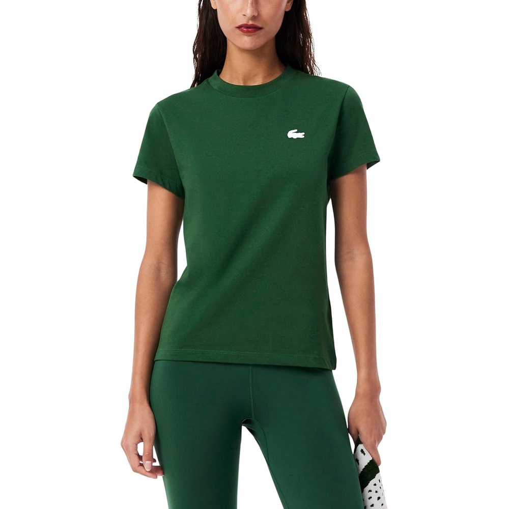 image:imageLacoste Womens Ultra Dry Technical Cotton Sport TShirtGreen