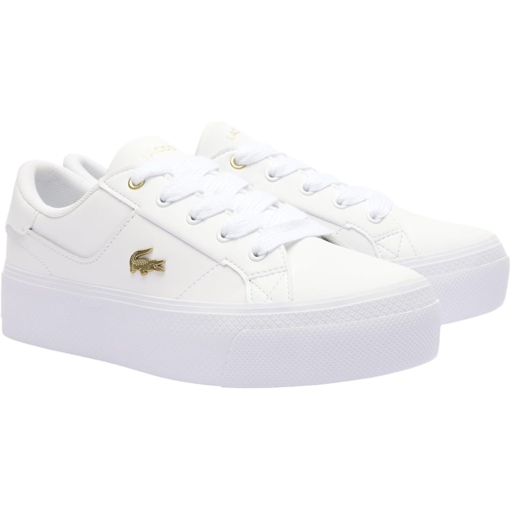 image:imageLacoste Womens Ziane Platform SneakerWhiteGold