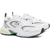 White/Dark Green