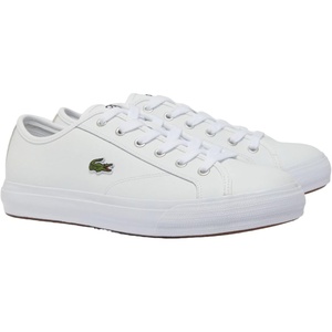 Lacoste Men’s Backcourt Leather Sneakers(White/White)