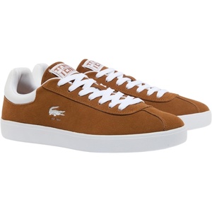 Lacoste Men’s Baseshot Translucent Sole Sneakers(Brown/White)